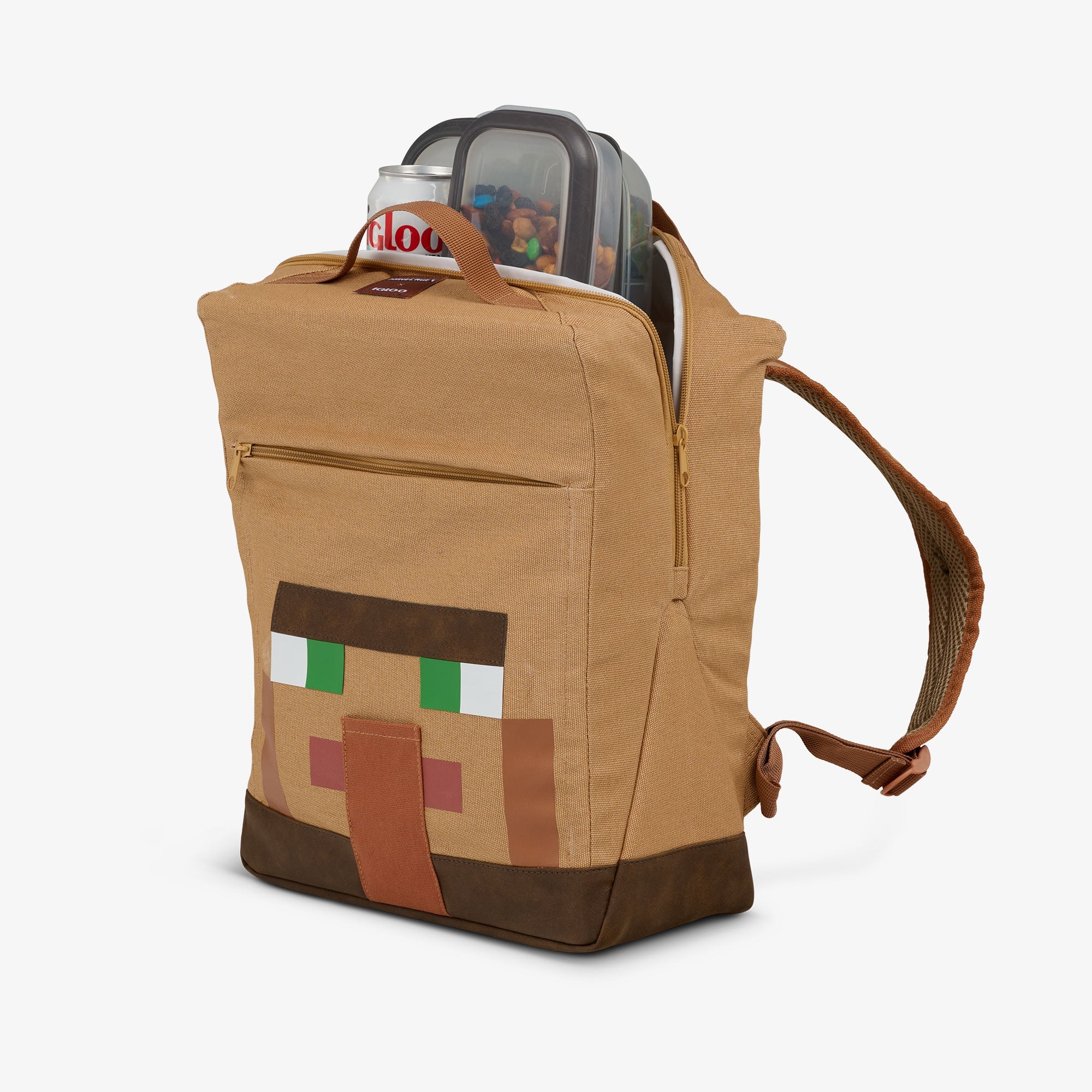 Igloo Coolers Minecraft Villager Backpack Cooler 20Can Capacity - Image 3