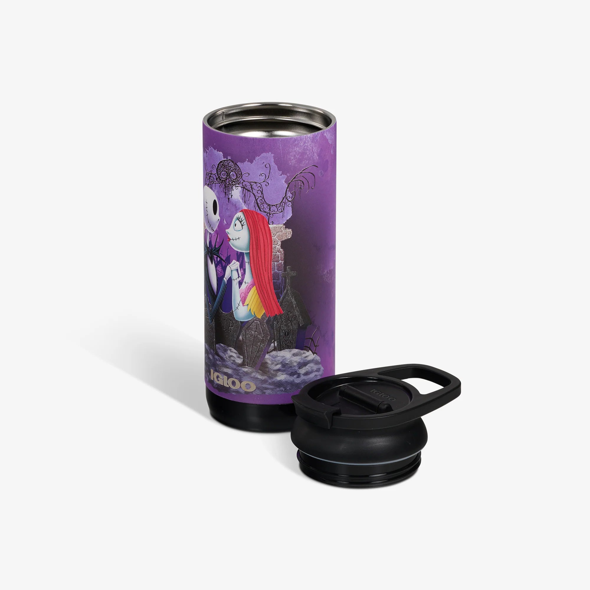 Igloo Coolers Disney Tim Burtons The Nightmare Before Christmas Jack Skellington & Sally 16 Oz Flip n Sip Tumbler - Image 3