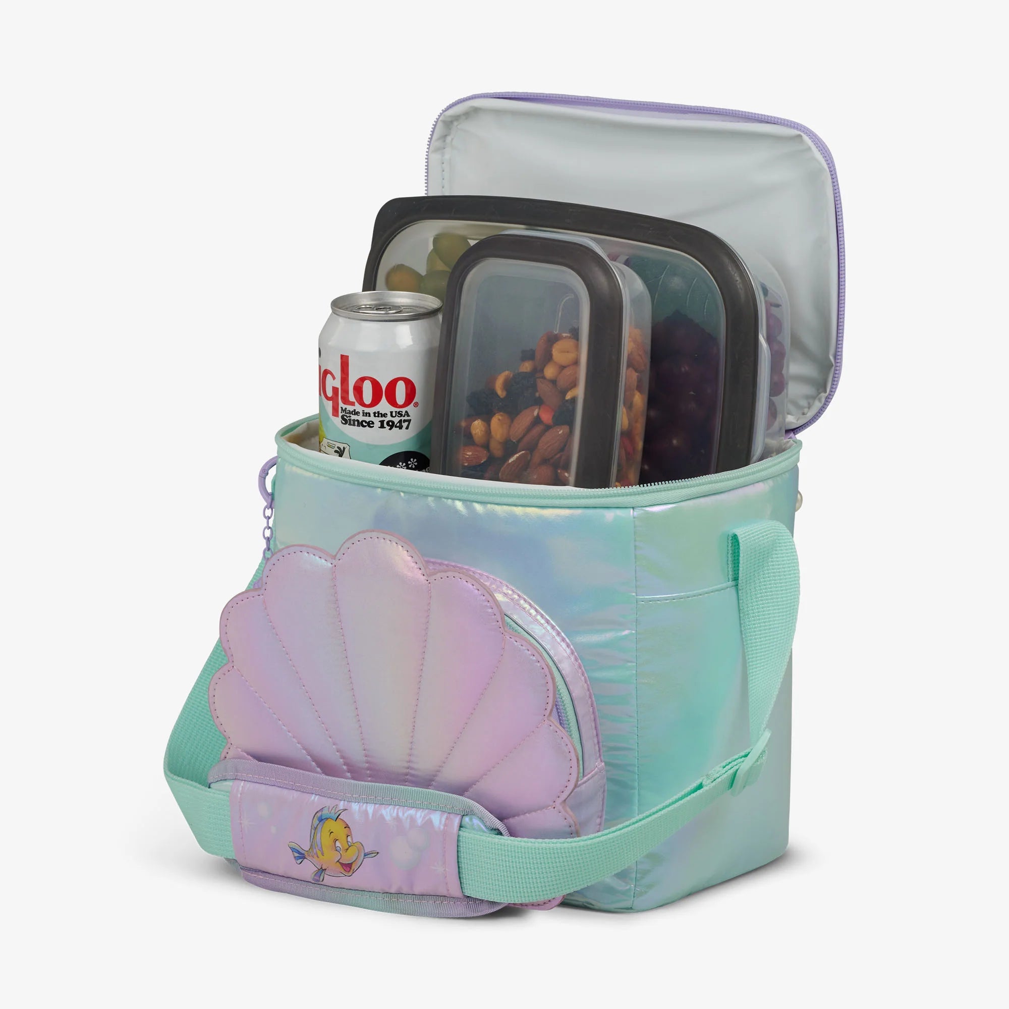 Igloo Coolers Disney The Little Mermaid Seashell Square Lunch Cooler Bag - Image 3