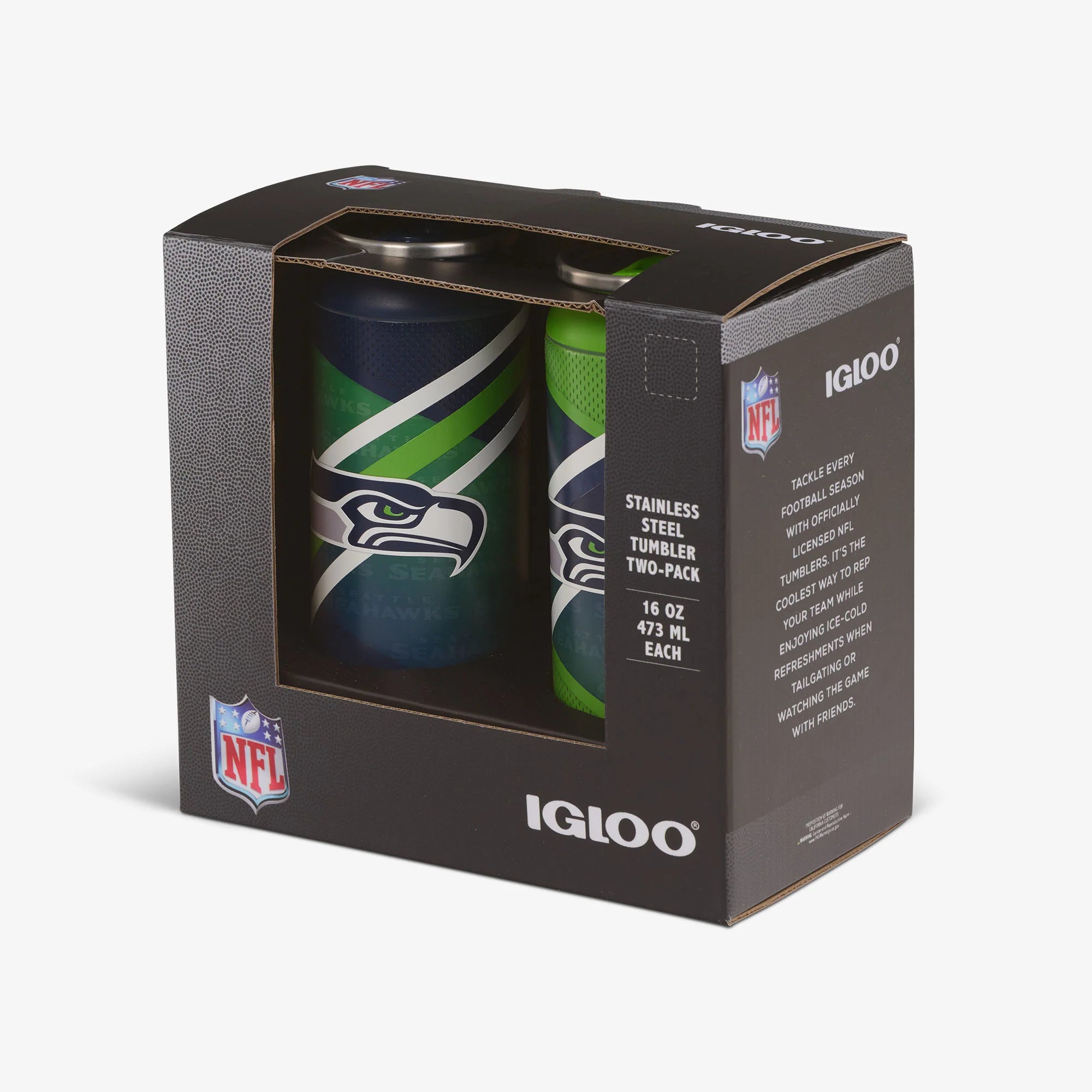 Igloo Coolers Seattle Seahawks Home & Away 16 Oz Can 2-Pack - Image 5