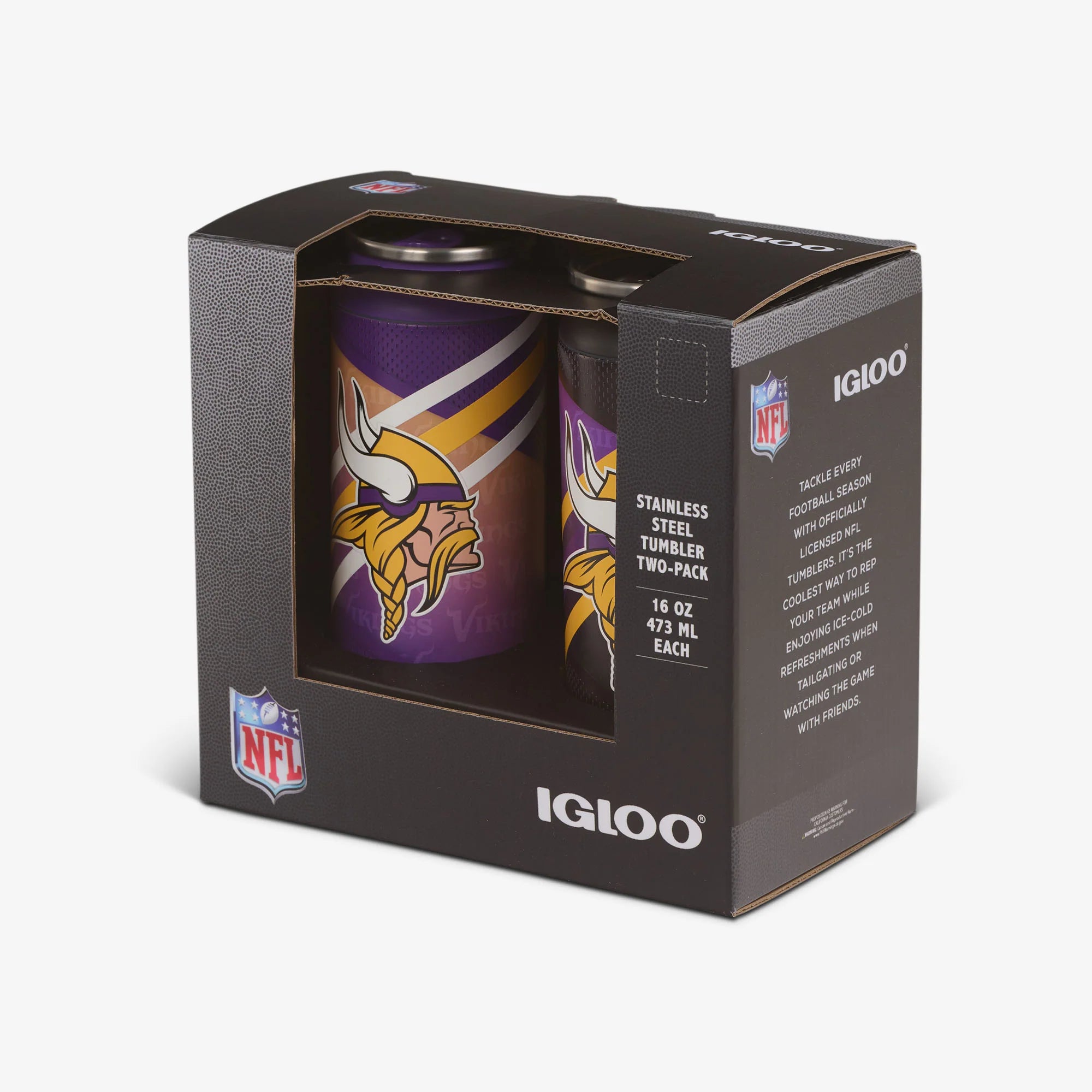 Igloo Coolers Minnesota Vikings Home & Away 16 Oz Can 2-Pack - Image 5